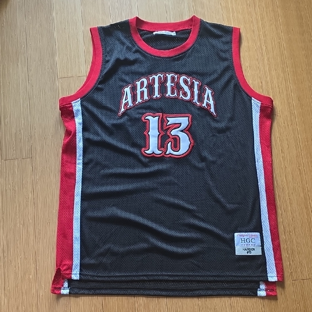 Artesia Black and Red Basketball Jersey